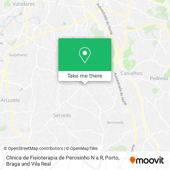 Clínica de Fisioterapia de Perosinho N a R map