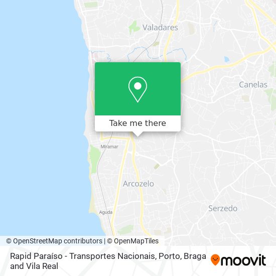 Rapid Paraíso - Transportes Nacionais mapa