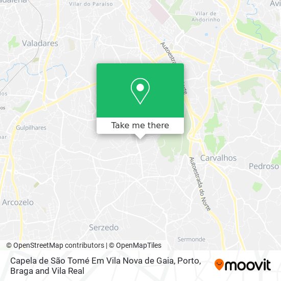 Capela de São Tomé Em Vila Nova de Gaia map
