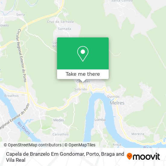 Capela de Branzelo Em Gondomar map