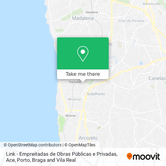 Link - Empreitadas de Obras Públicas e Privadas, Ace map