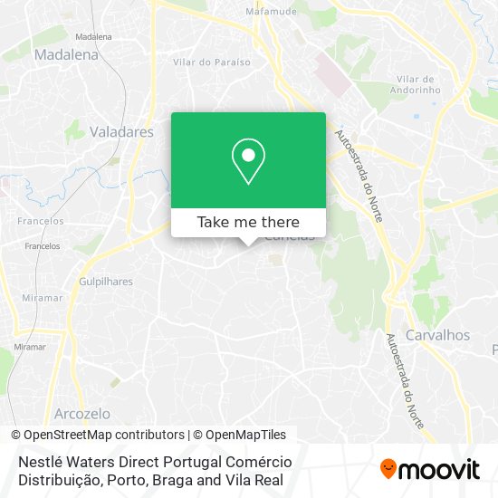 Nestlé Waters Direct Portugal Comércio Distribuição map