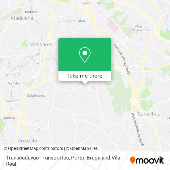 Transcadavão-Transportes mapa