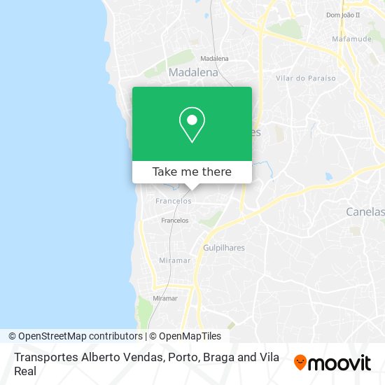 Transportes Alberto Vendas map