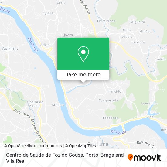 Centro de Saúde de Foz do Sousa map