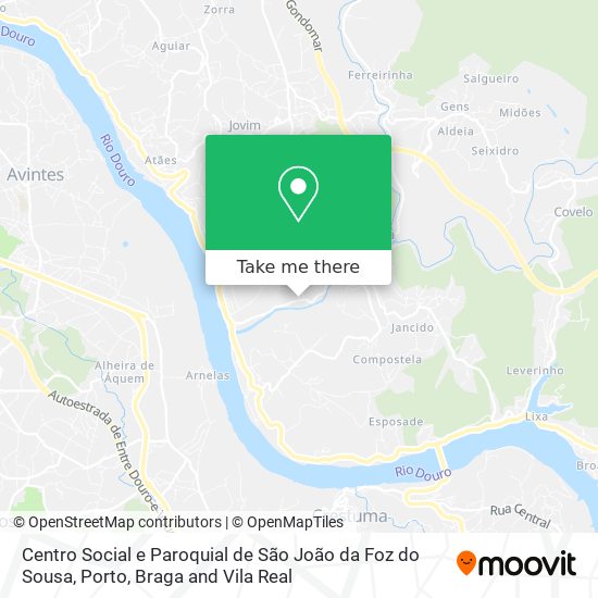 Centro Social e Paroquial de São João da Foz do Sousa map