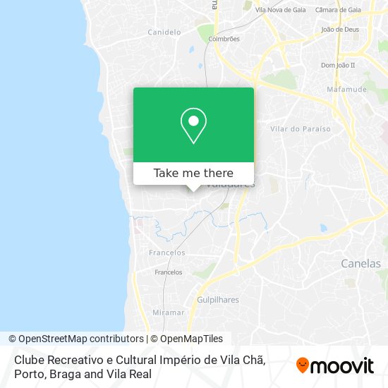 Clube Recreativo e Cultural Império de Vila Chã map