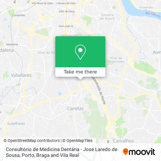 Consultório de Medicina Dentária - José Laredo de Sousa map