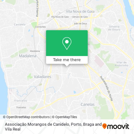 Associação Morangos de Canidelo map