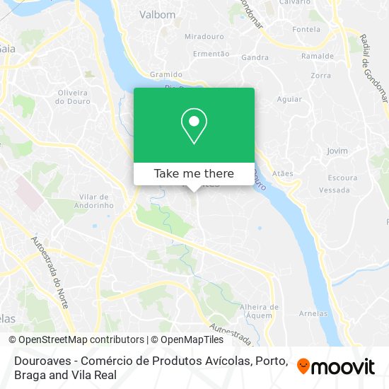 Douroaves - Comércio de Produtos Avícolas map