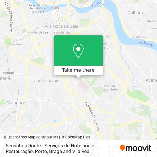 Sensation Route - Serviços de Hotelaria e Restauração mapa