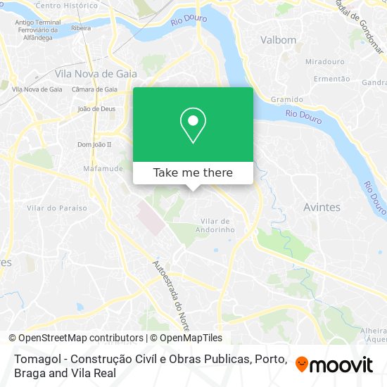 Tomagol - Construção Civíl e Obras Publicas map