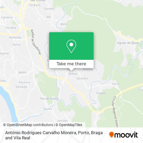 António Rodrigues Carvalho Moreira map