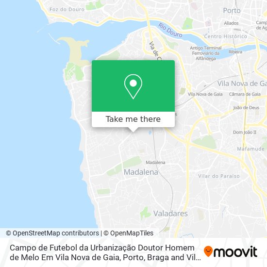 Campo de Futebol da Urbanização Doutor Homem de Melo Em Vila Nova de Gaia map