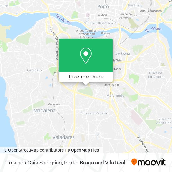 Loja nos Gaia Shopping map