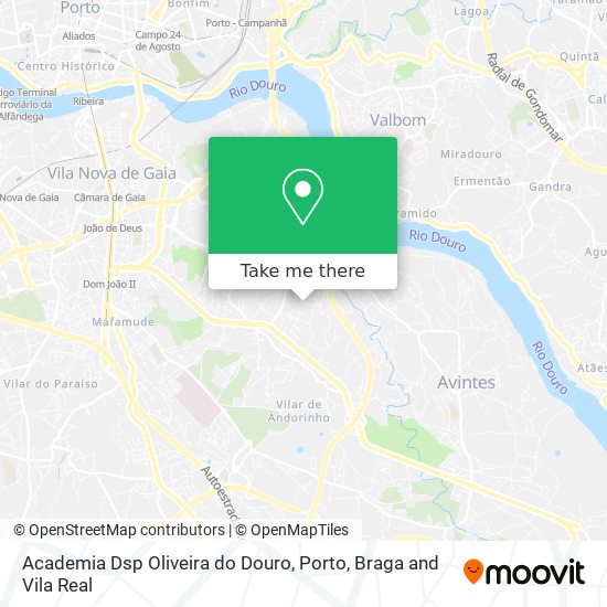 Academia Dsp Oliveira do Douro map