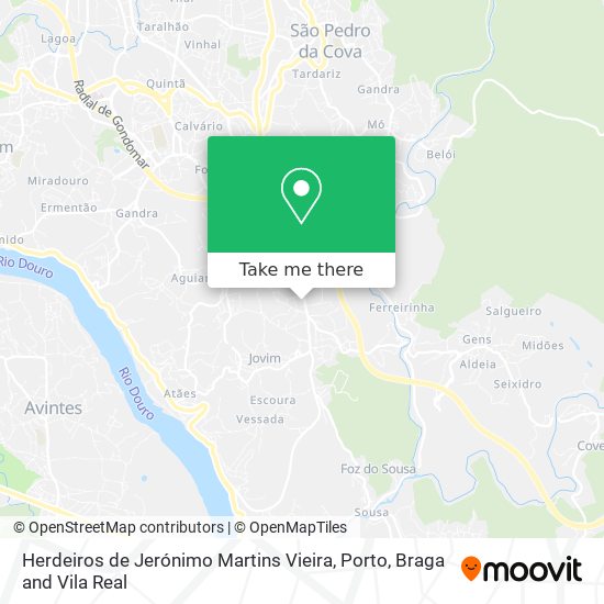 Herdeiros de Jerónimo Martins Vieira mapa