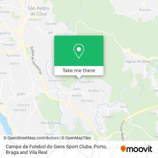 Campo de Futebol do Gens Sport Clube mapa