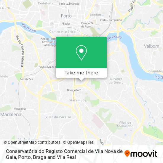 Conservatória do Registo Comercial de Vila Nova de Gaia map