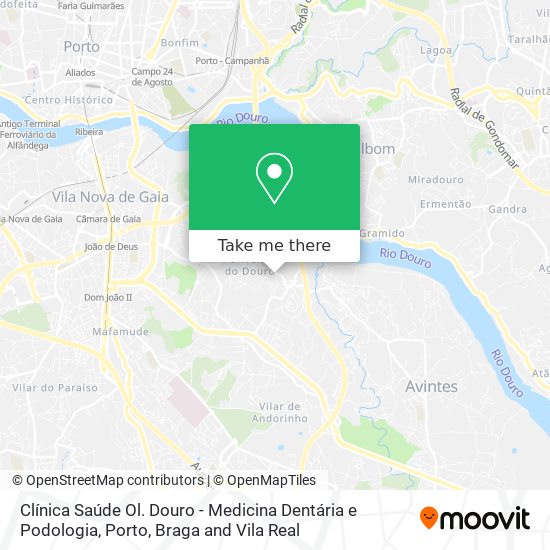 Clínica Saúde Ol. Douro - Medicina Dentária e Podologia map