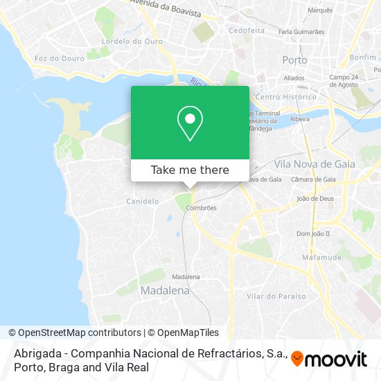 Abrigada - Companhia Nacional de Refractários, S.a. mapa