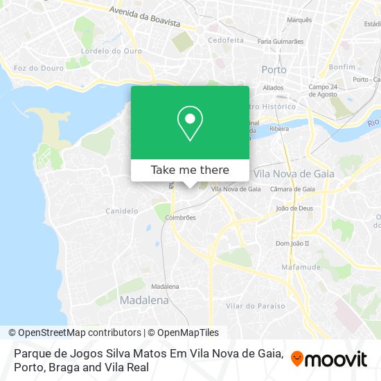 Parque de Jogos Silva Matos Em Vila Nova de Gaia map