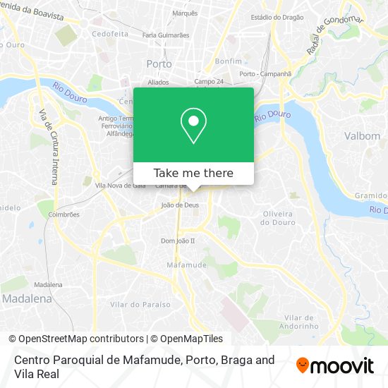 Centro Paroquial de Mafamude mapa