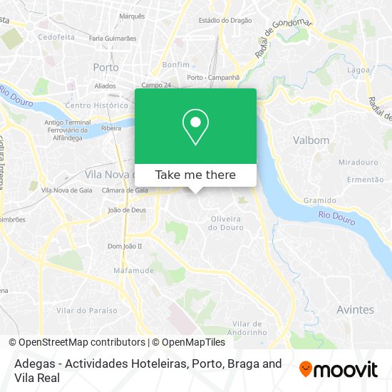 Adegas - Actividades Hoteleiras mapa