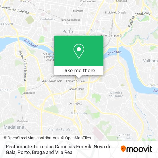 Restaurante Torre das Camélias Em Vila Nova de Gaia map