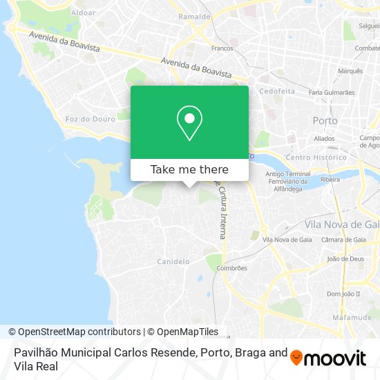 Pavilhão Municipal Carlos Resende mapa