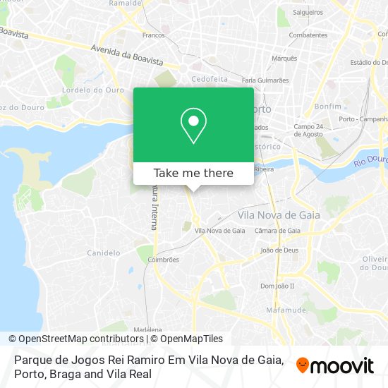 Parque de Jogos Rei Ramiro Em Vila Nova de Gaia map