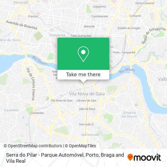 Serra do Pilar - Parque Automóvel map