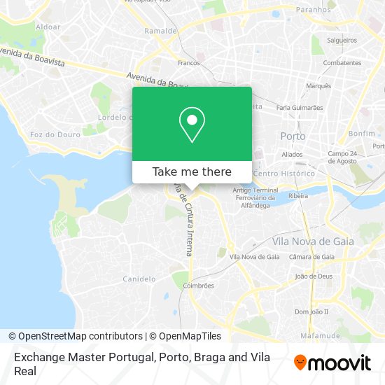 Exchange Master Portugal map