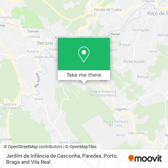 Jardim de Infância de Casconha, Paredes map