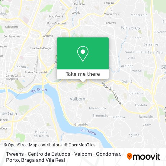 Tweens - Centro de Estudos - Valbom - Gondomar map