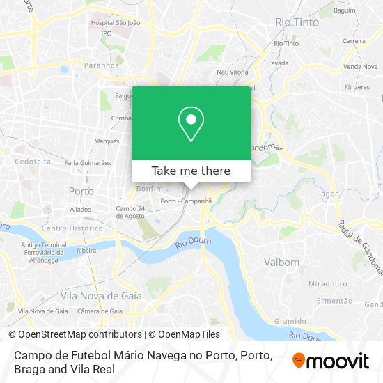 Campo de Futebol Mário Navega no Porto map