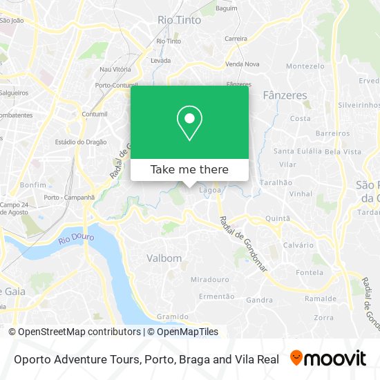 Oporto Adventure Tours map
