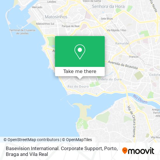 Basevision International. Corporate Support map