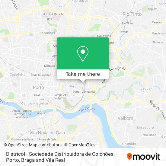 Districol - Sociedade Distribuidora de Colchões mapa