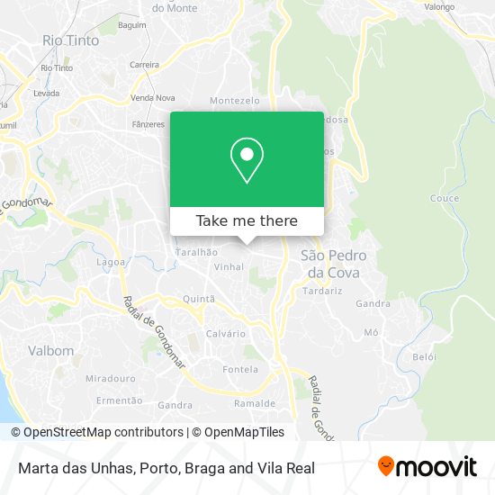 Marta das Unhas map