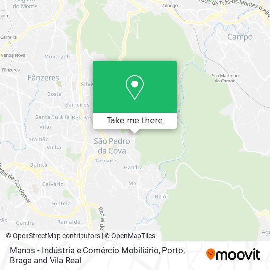Manos - Indústria e Comércio Mobiliário mapa