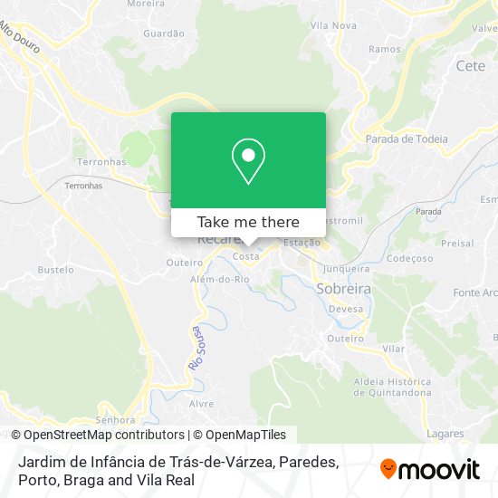 Jardim de Infância de Trás-de-Várzea, Paredes map