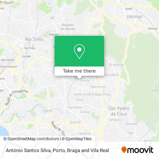 António Santos Silva map