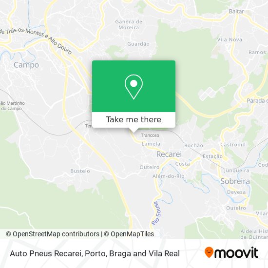 Auto Pneus Recarei mapa