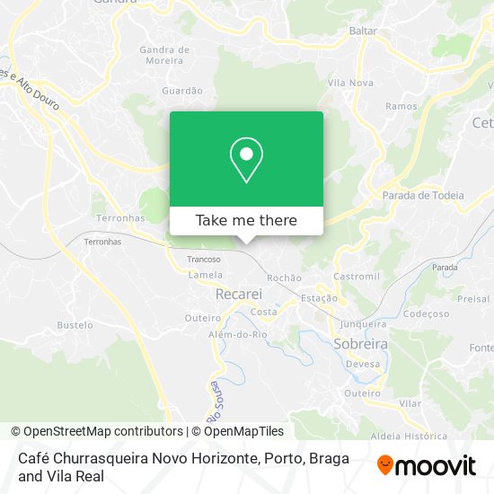 Café Churrasqueira Novo Horizonte map