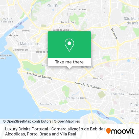 Luxury Drinks Portugal - Comercialização de Bebidas Alcoólicas mapa