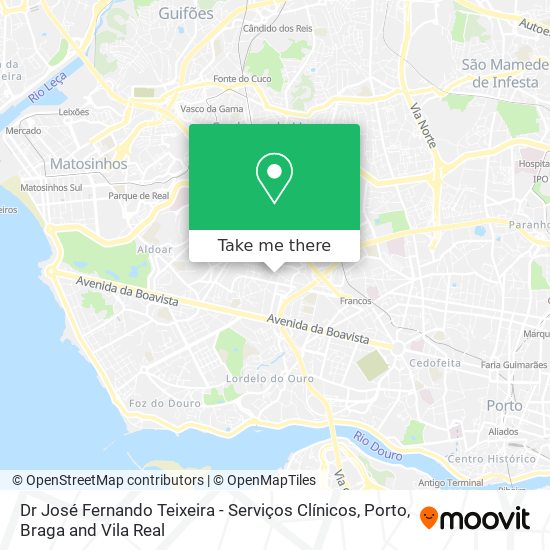 Dr José Fernando Teixeira - Serviços Clínicos mapa