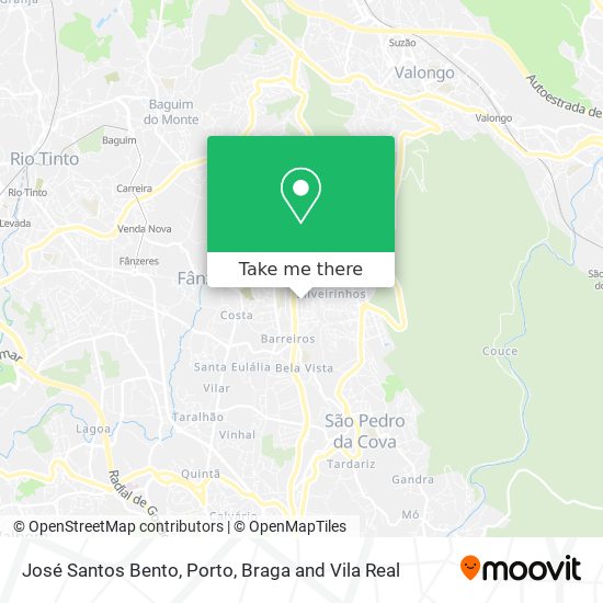 José Santos Bento map