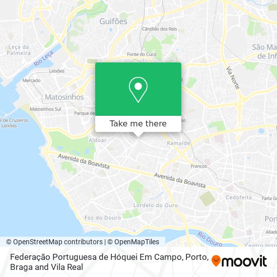 Federação Portuguesa de Hóquei Em Campo mapa
