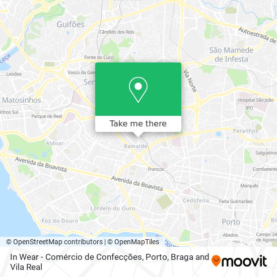 In Wear - Comércio de Confecções mapa